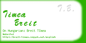 timea breit business card